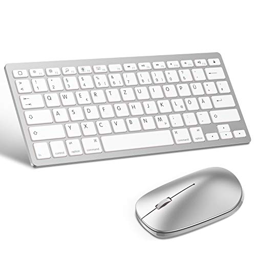OMOTON deutsche Bluetooth Tastatur Maus Set für...