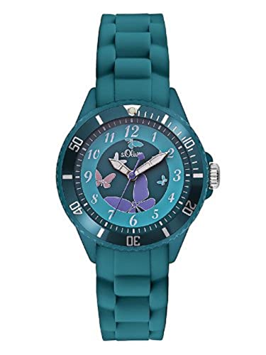 S.Oliver Mädchen Analog Quarz Armbanduhr...