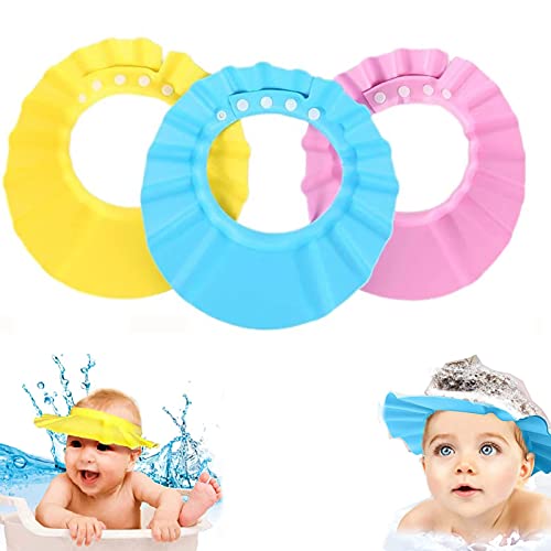 Baby sicherer Shampoo Cap,3er Pack Einstellbare...