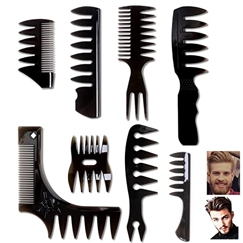 8 Stück Styling Kamm Männer Set, Professional...