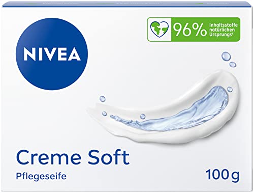 NIVEA Creme Soft Pflegeseife (6 x 100g), pflegende...