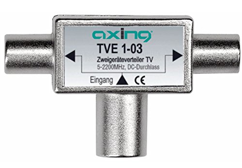 Axing TVE 1-03 TV Zwei-Geräte-Verteiler BK Sat...