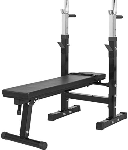 GORILLA SPORTS® Hantelbank mit Ablage -...