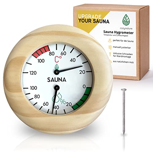 CozyNature® 2in1 Sauna Thermometer Hygrometer |...