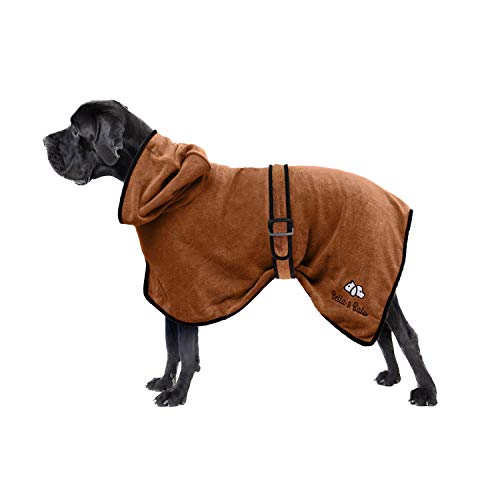 Bella & Balu Hundebademantel aus Mikrofaser +...