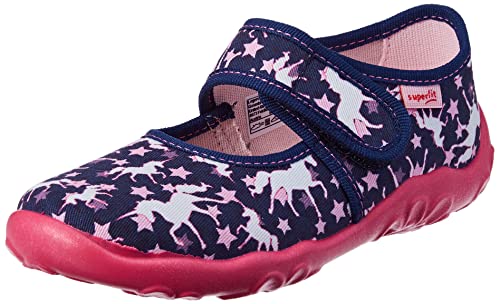Superfit Mädchen Bonny Hausschuh, BLAU/ROSA 8030,...