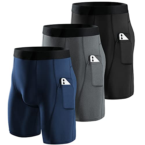 Niksa 3er Pack Herren Kompressionsshorts...