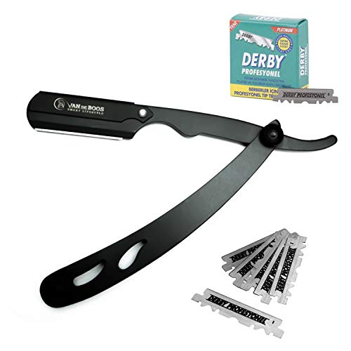 Van De Boos® Rasiermesser-Set mit 100 Derby...