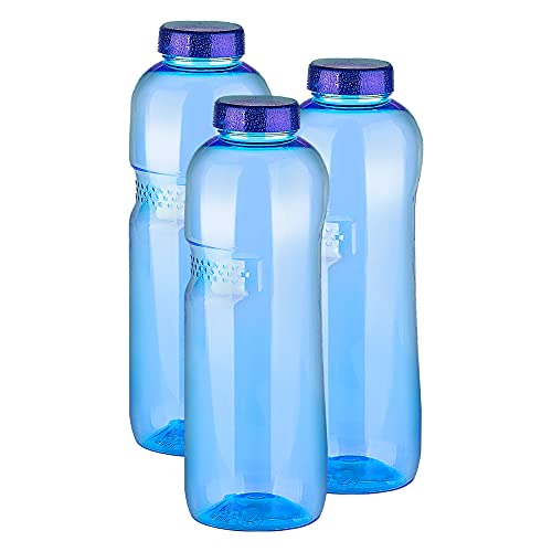 Trinkflasche 3 x 1 L Wasserflasche Tritan ohne...