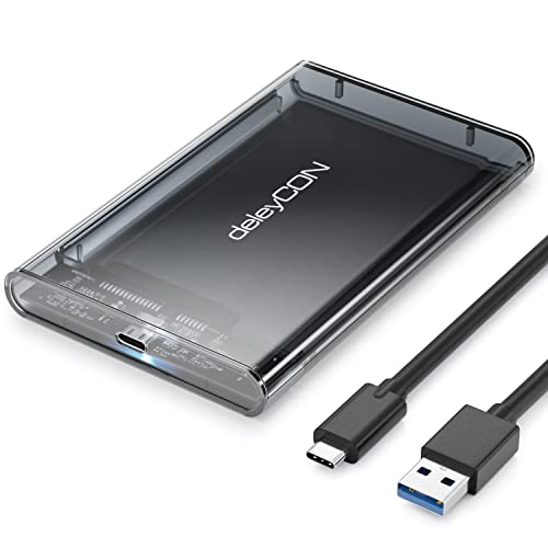 deleyCON SSD Festplattengehäuse USB 3.0 für...