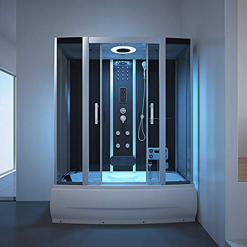 Home Deluxe - Dampfdusche Diamond, Schwarz, Maße:...