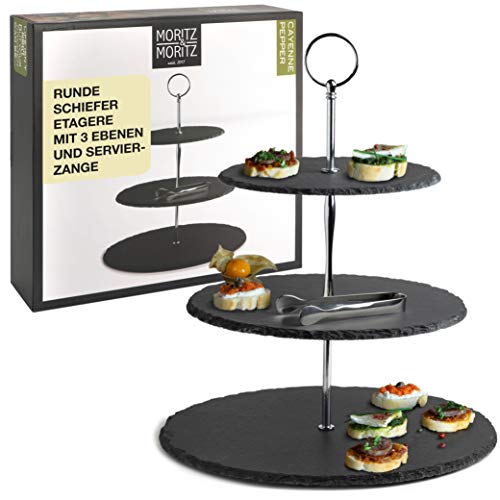 Moritz & Moritz Schiefer Etagere Servierständer 3...
