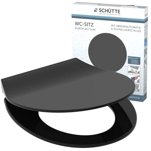 SCHÜTTE 82710 Slim Black Sitz, Duroplast...