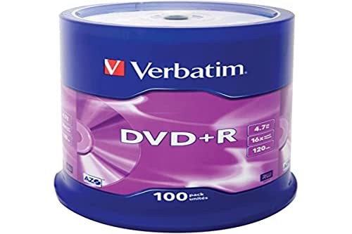 Verbatim 43551 DVD+R Rohling 4.7GB 100 St. Spindel