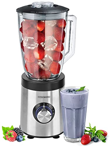 Standmixer | 800 Watt | 6-Fach Metallmesser | 1,5...