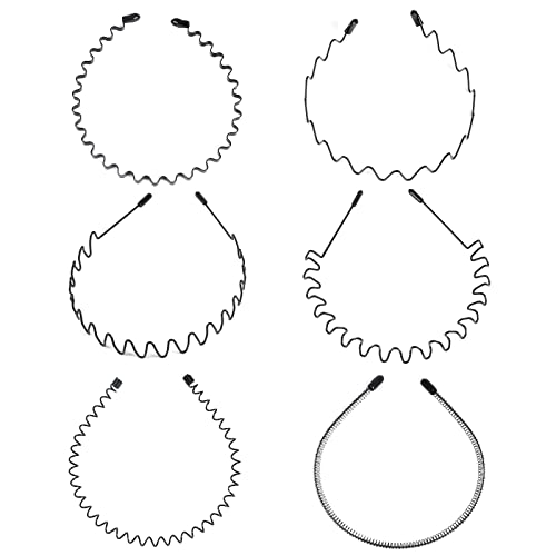 FINDIR 6pcs Metall Haarband Haarbänder Haarreifen...