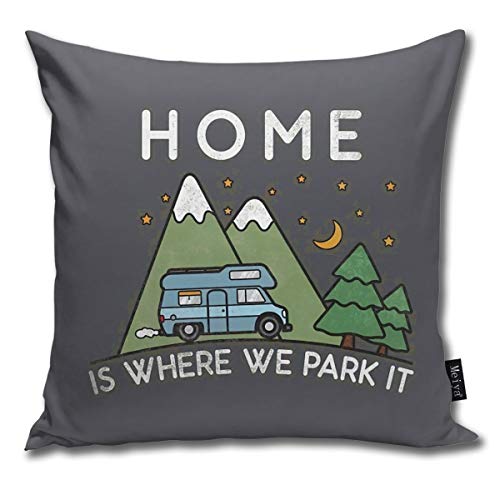 QMS CONTRACTING LIMITED Throw Pillow Cover Camping...