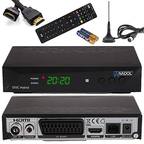 Anadol HD 555c Kabel Receiver & DVB-T Receiver mit...