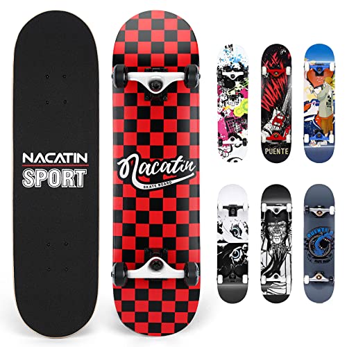 NACATIN Skateboard Komplettboard für Kinder...