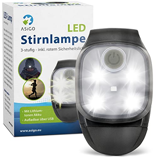 Asigo LED Clip Lampe | Stirnlampe LED...