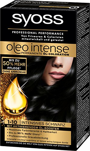 Syoss Oleo Intense Coloration, 1-10 Schwarz, 3er...