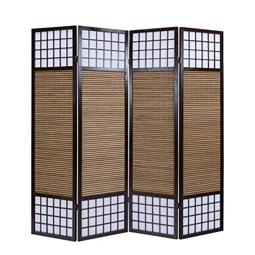 Homestyle4u 876, XL Paravent Raumteiler 4 teilig,...