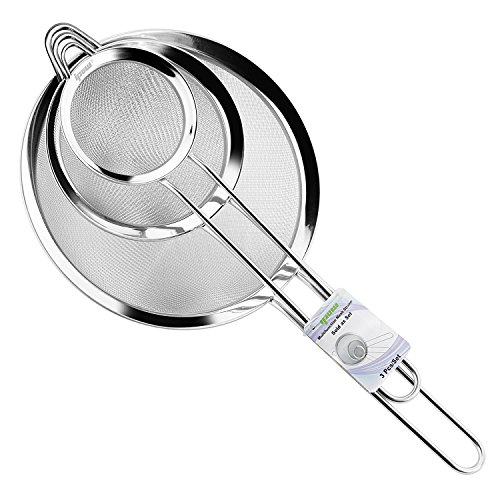 IPOW Edelstahl Küchensieb feinmaschig,...