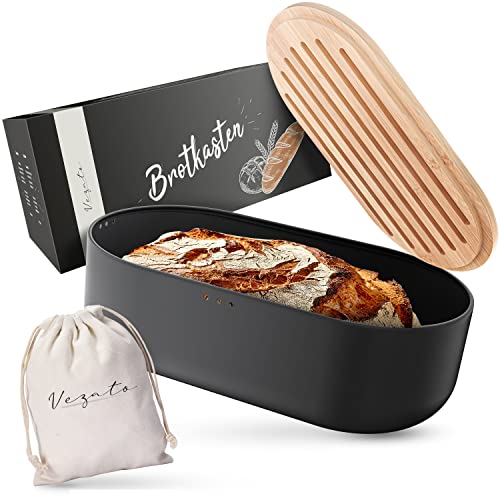 Vezato Brotbox – Nachhaltiger Brotkasten für...