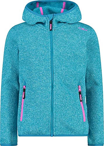 CMP, Knit Tech mélange fleece jacket with hood,...