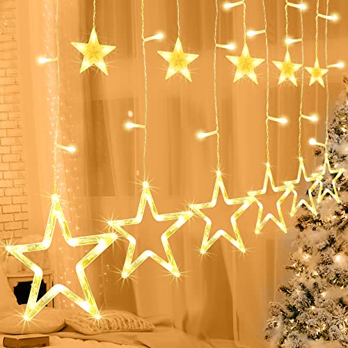 Weihnachtslichterkette Lichterkette Sterne 138...