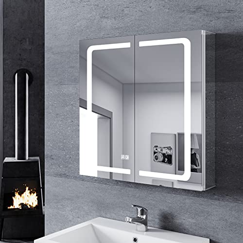 SONNI Spiegelschrank Bad mit Beleuchtung 65 ×...