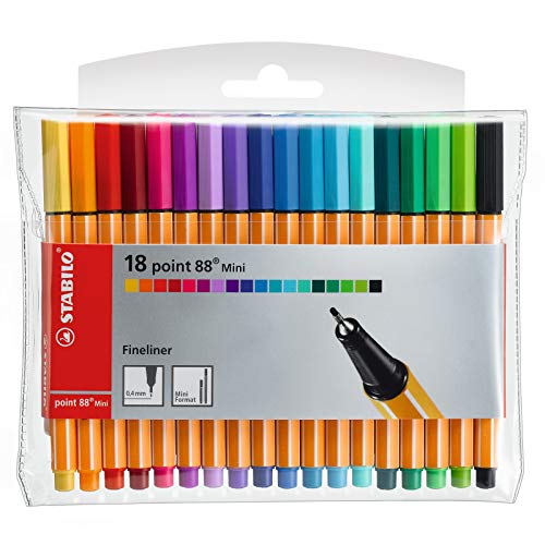 Fineliner - STABILO point 88 Mini - 18er Pack -...