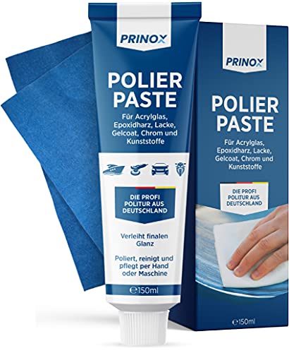 Prinox® 150ml Polierpaste inkl. Profi Poliertuch...