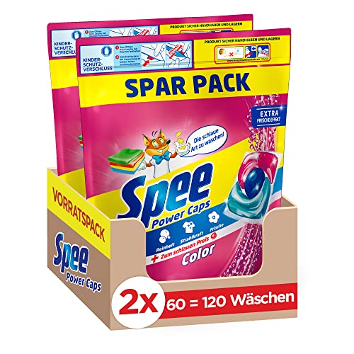 Spee Power Caps Color 3+1, Colorwaschmittel, 120...