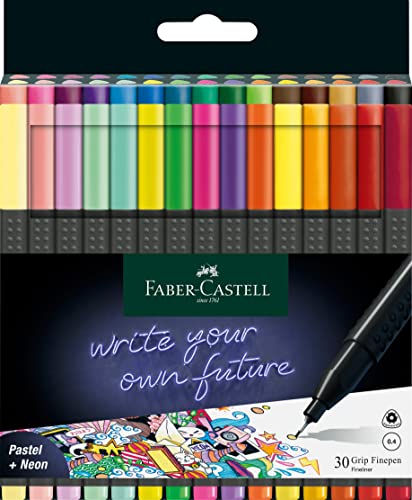 Faber-Castell 151630 - Grip Finepen, Fineliner,...