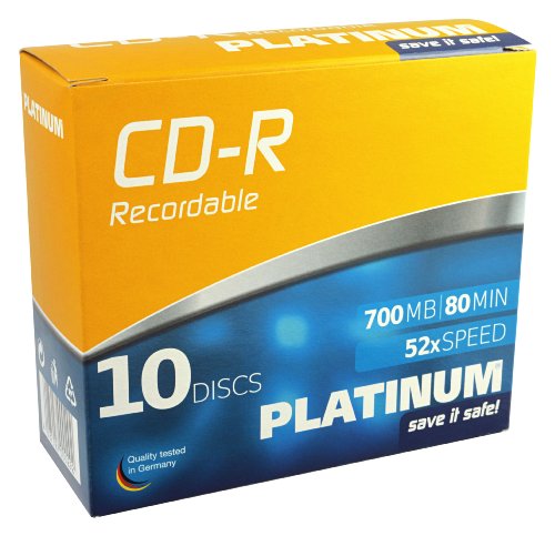 Platinum CD-R 700 MB CD-Rohlinge (52x Speed, 80...