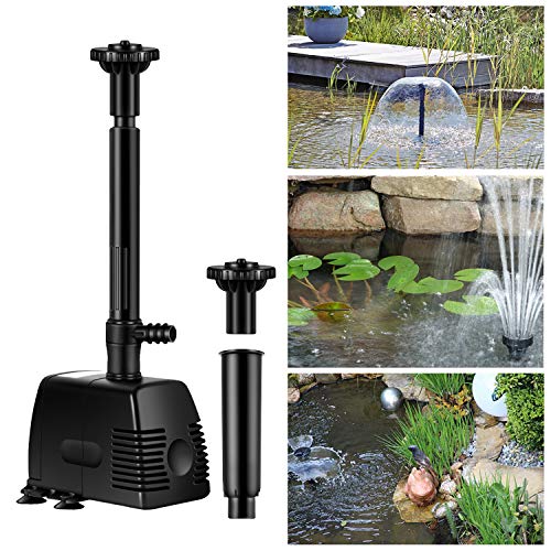 YAOBLUESEA 800L/h 16W Garten Springbrunnenpumpe...