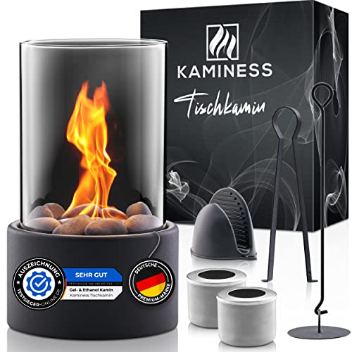 KAMINESS® Tischkamin | Premium Tischfeuer Set |...