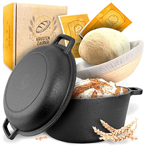 KRUSTENZAUBER Gusseisen Topf Brot Backen [inkl....