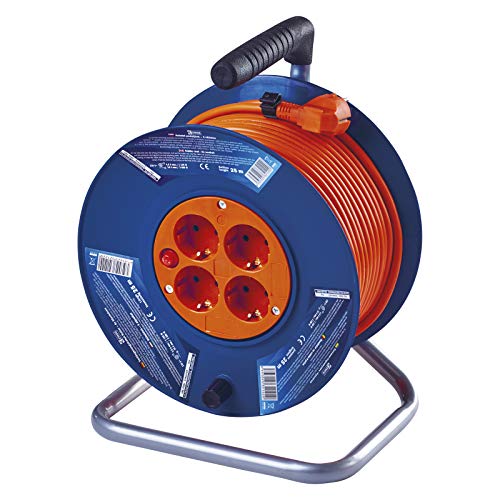 EMOS P09225 Profi-Kabeltrommel, 25m Kabel mit 4...