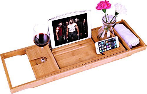 Bamboe Badkuip Caddy Bad Tub Tray met Verlengde...