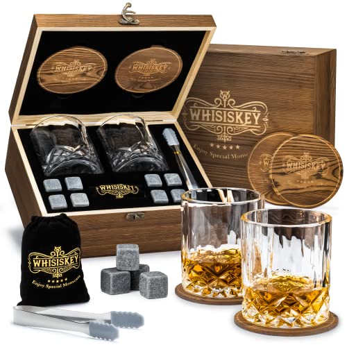 Whisiskey - Whisky Gläser Set - Whiskey Zubehör...