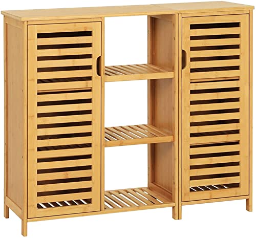 VIAGDO Kommode Sideboard, Bambus Beistellschrank,...