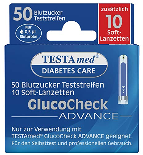 TESTAmed GlucoCheck Advance Blutzuckerteststreifen...