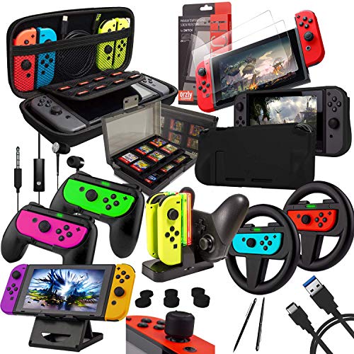 Orzly Switch Accessories Bundle Geek Pack for...