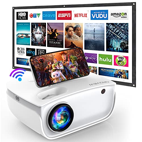 GROVIEW WiFi Beamer, 7000 Lumen Full HD Beamer,...