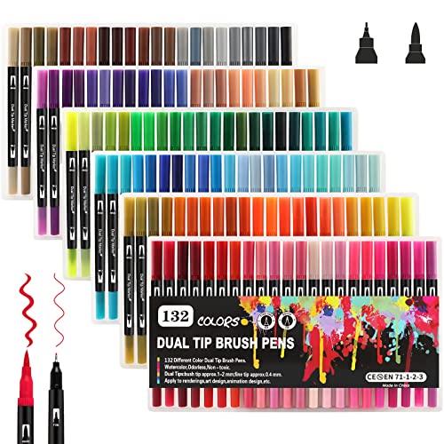 Dual Brush Pen Set,Gelanty Filzstifte 132 Farben...