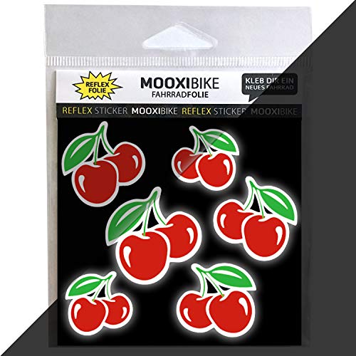 MOOXIBIKE I Sticker Cherry Lady rot reflektierend,...