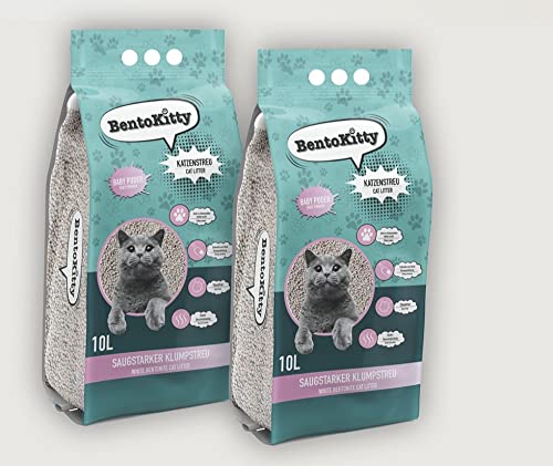 Katzenstreu klumpend Babypuder-Duft (20L (2er...