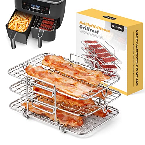 AIEVE Heißluftfritteuse Grillrost Dehydrate Rack...